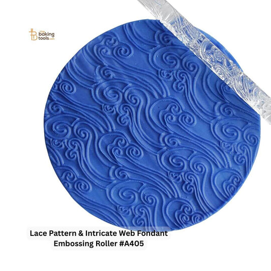 Swirl & Curly Wave Pattern Fondant Embossing Roller _ The Baking Tools