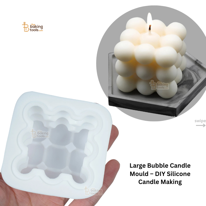 Large Bubble Candle Mould – Cube | DIY Candle Making Silicone Mould - RM205A