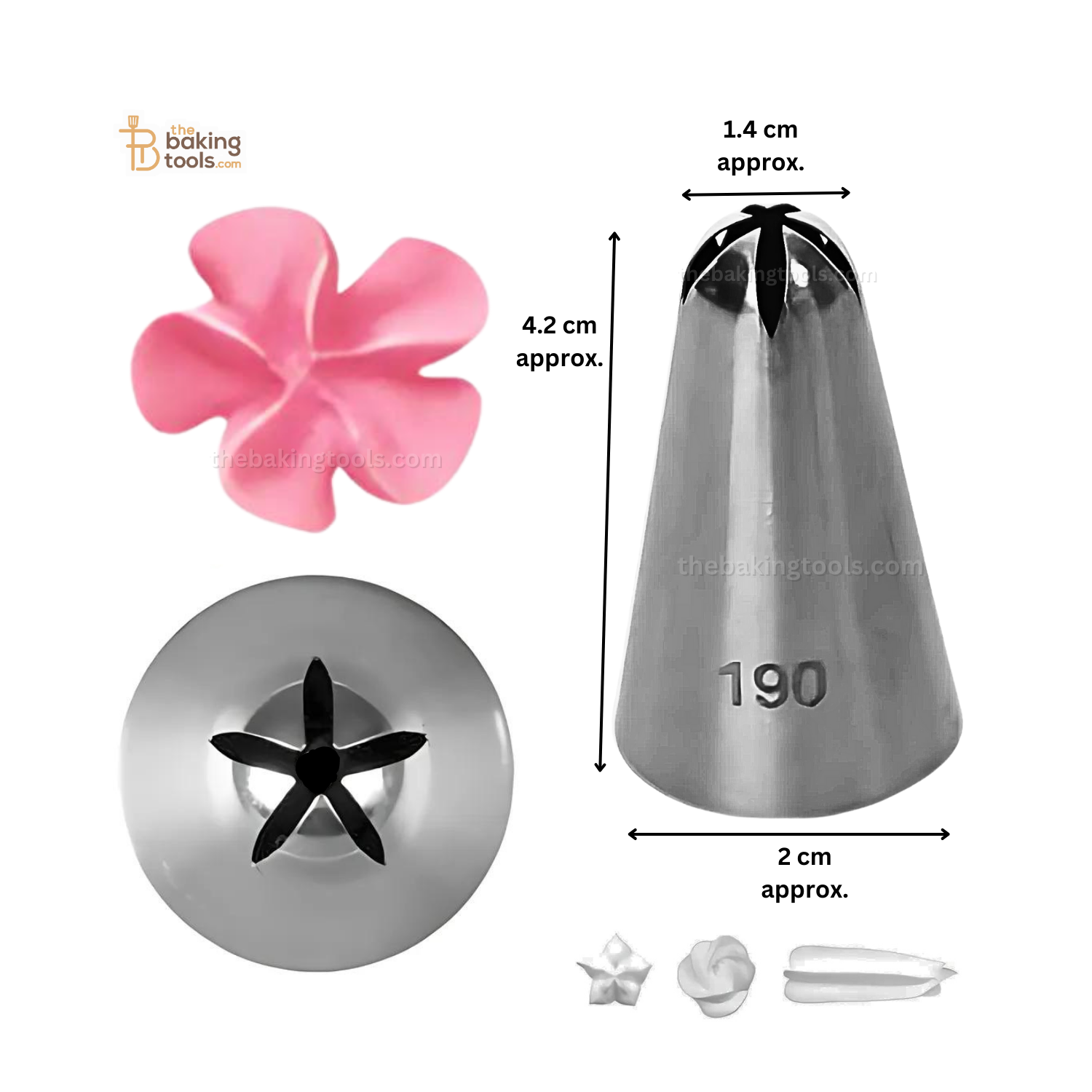 Large Nozzle 190 - Icing Flower Decorating Nozzle Tip - thebakingtools.com