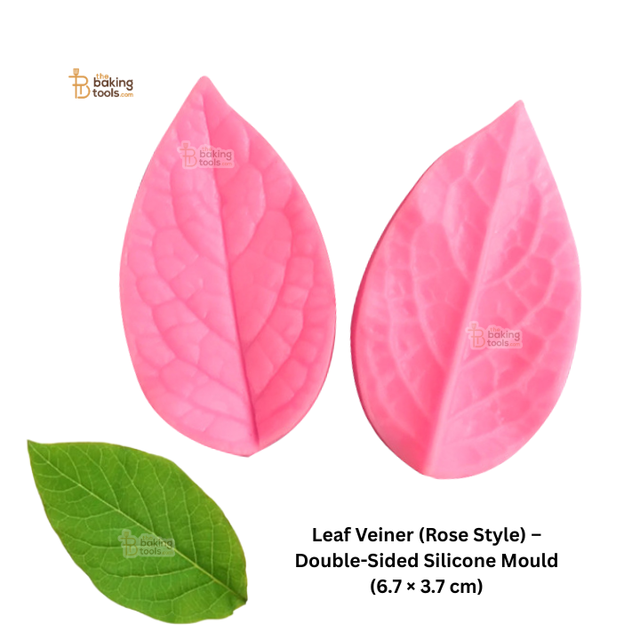 Leaf Veiner (Rose Style) – Double-Sided Silicone Mold (6.7 × 3.7 cm) | #792