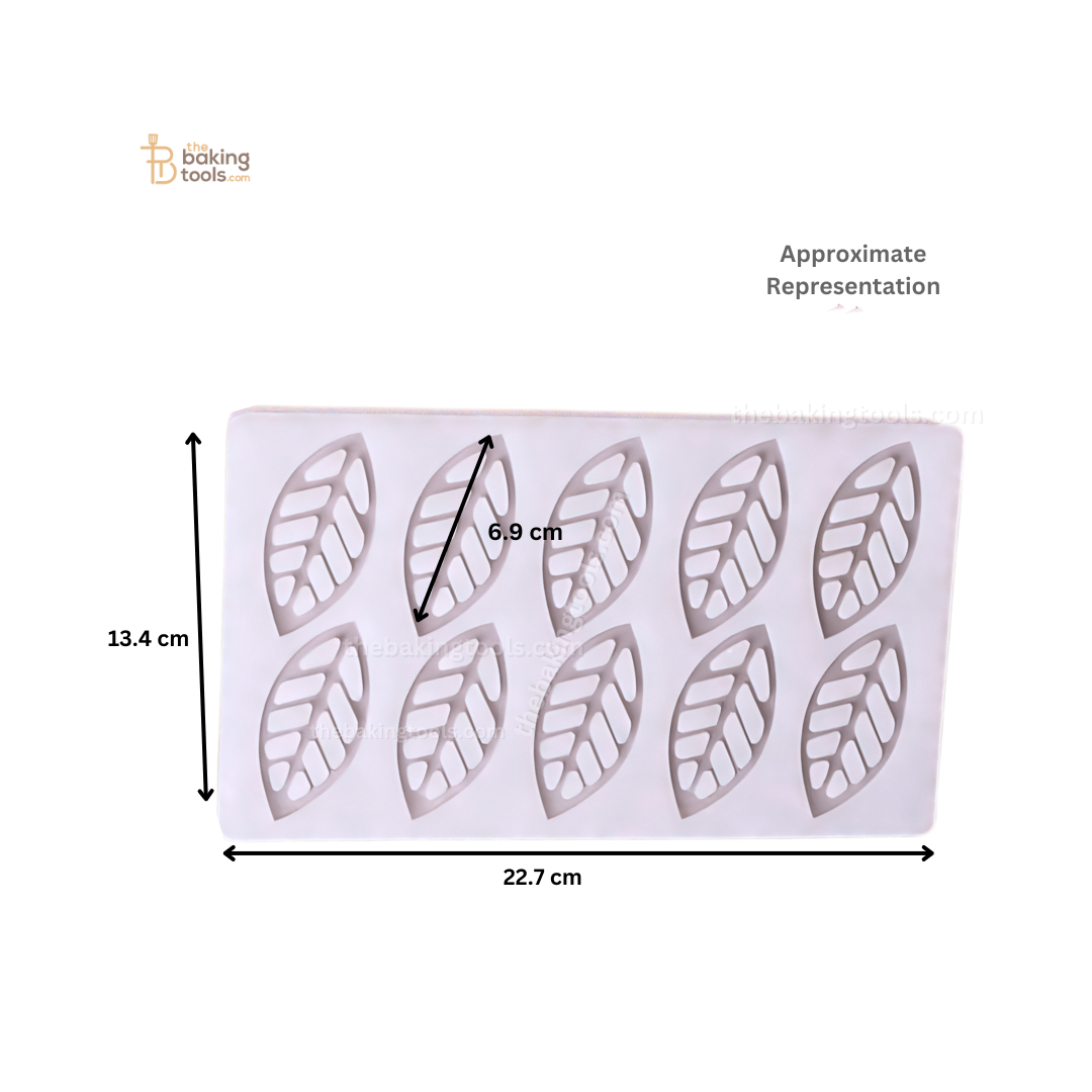 Leaf Shaped - Silicone Garnishing Mat _ the bakign tools