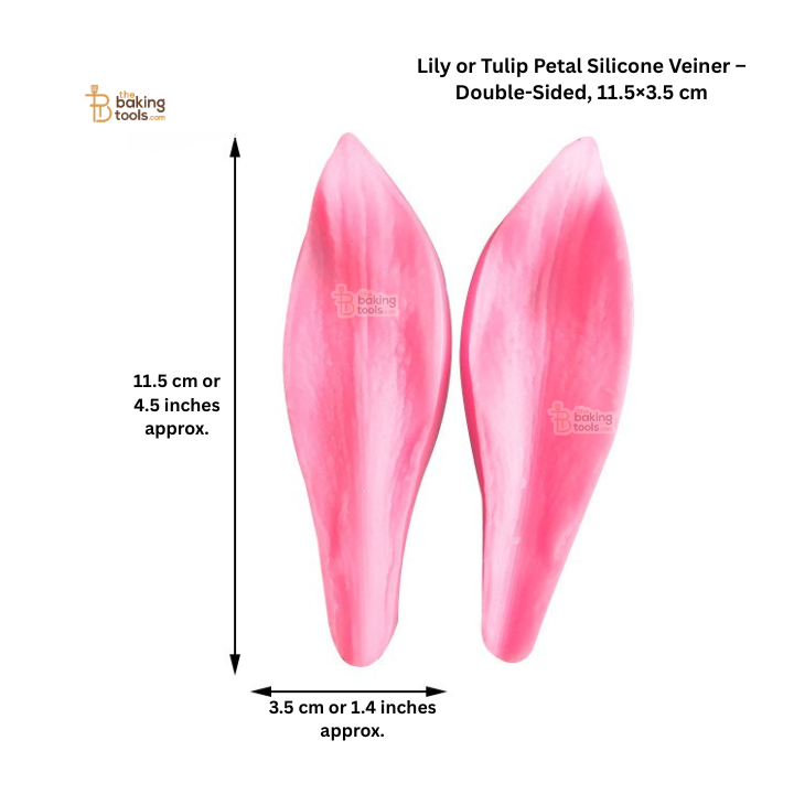Lily/Tulip Petal Silicone Veiner – Double-Sided, 11.5×3.5 cm
