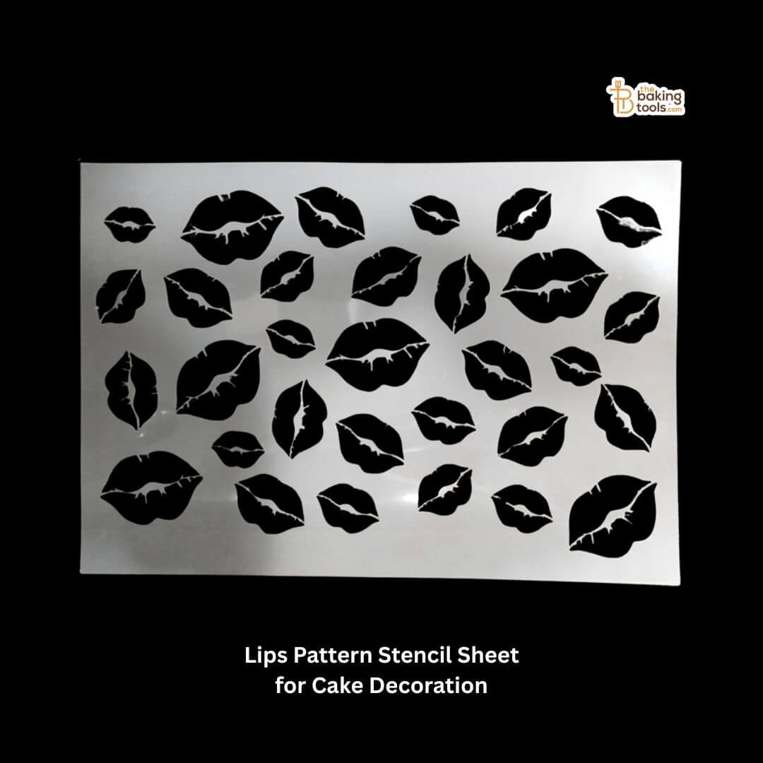 Lips Pattern Stencil Sheet for Cake Decoration