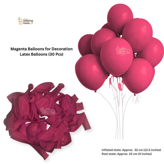 Magenta Balloons for Decoration Latex Balloons 30 Pcs