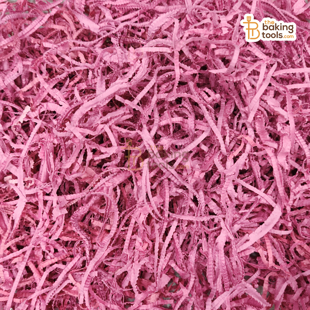 Crinkle Cut Paper Shred Shreeding Filler For Hampers & Gifts, 100gms, Mauve Pink