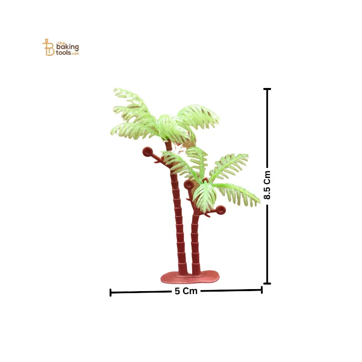 Small Plastic Palm Tree Cake Topper – 1 Pc | Artificial Trees Cake Decoration