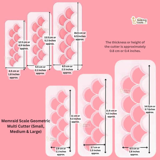 Memraid Scale Geometric Multi Cutter (Small, Medium & Large) from 11 cm to 16.5 cm 