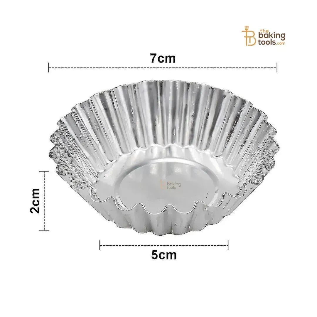Mini Aluminum Tart Mould Cups – Set of 10 | Easy to Clean & Reusable - thebakingtools.com