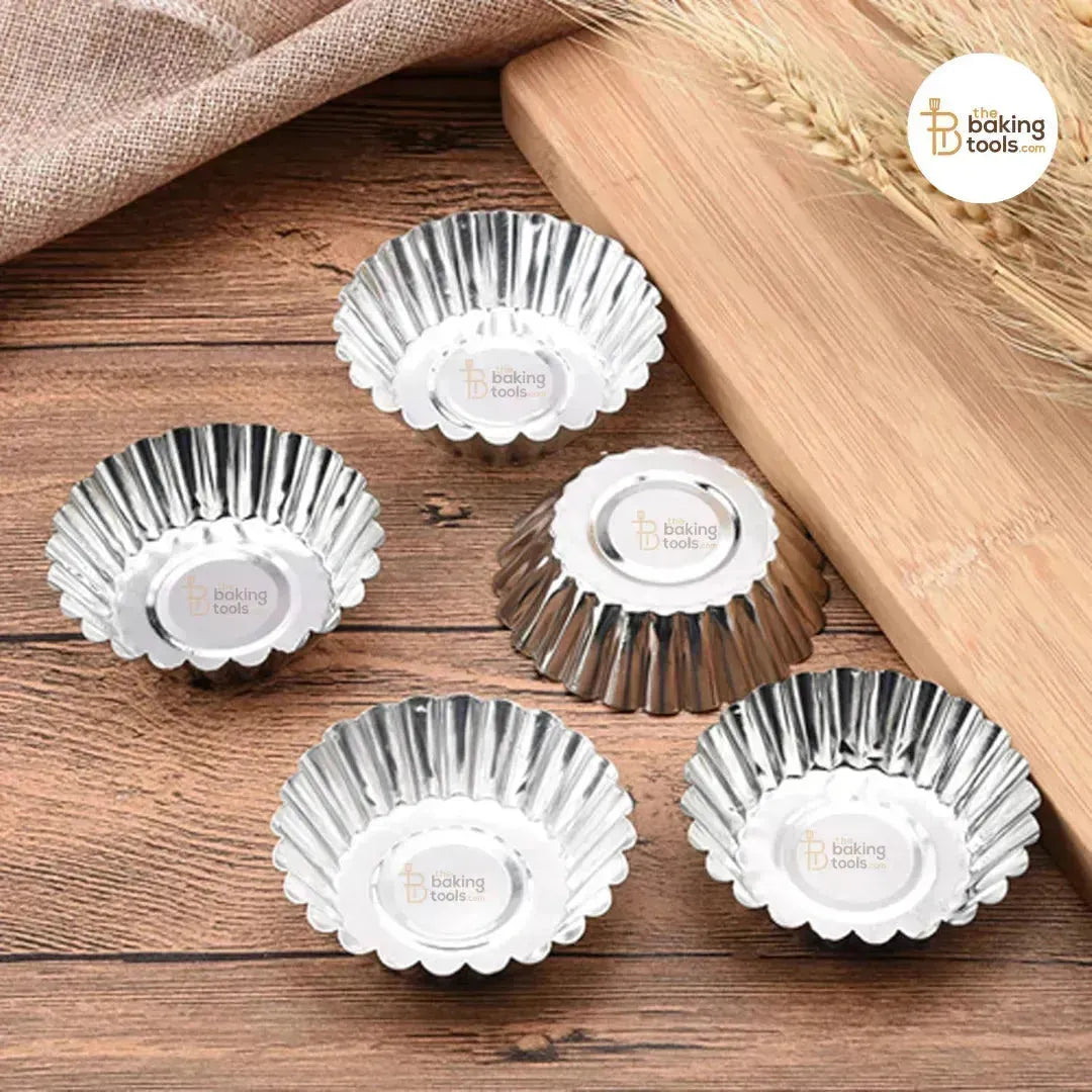 Mini Aluminum Tart Mould Cups – Set of 10 | Easy to Clean & Reusable - thebakingtools.com