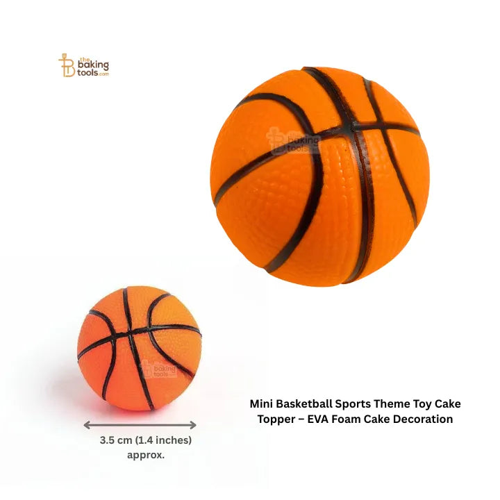 Mini Basketball Sports Theme Toy Cake Topper – EVA Foam Cake Decoration