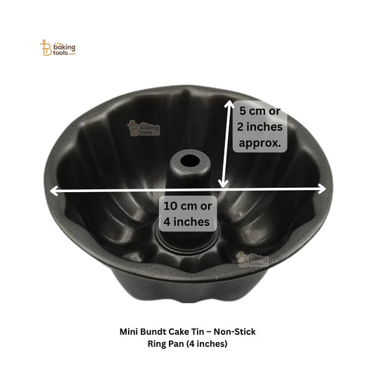 mini Bundt cake with dimensions _ the baking tools