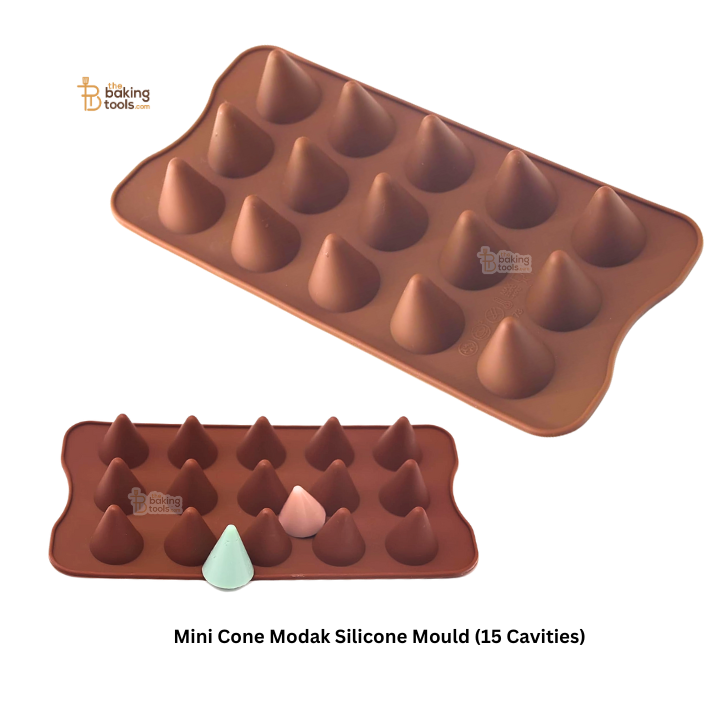 Mini Cone Modak Silicone Mould (15 Cavities)