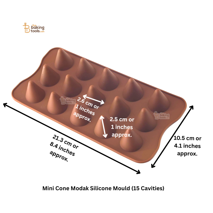 Mini Cone Modak Silicone Mould (15 Cavities)