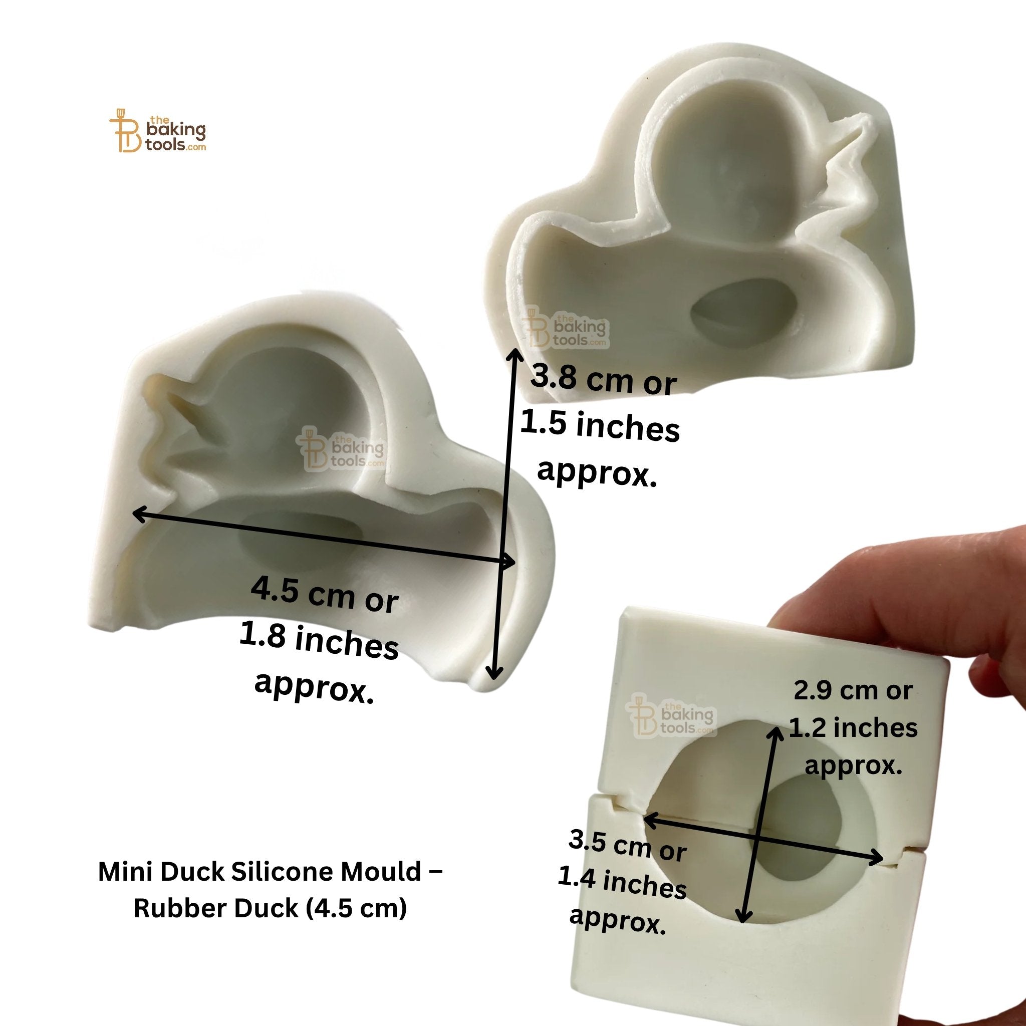 Mini Duck Silicone Mould – Rubber Duck (4.5 cm) with dimensions