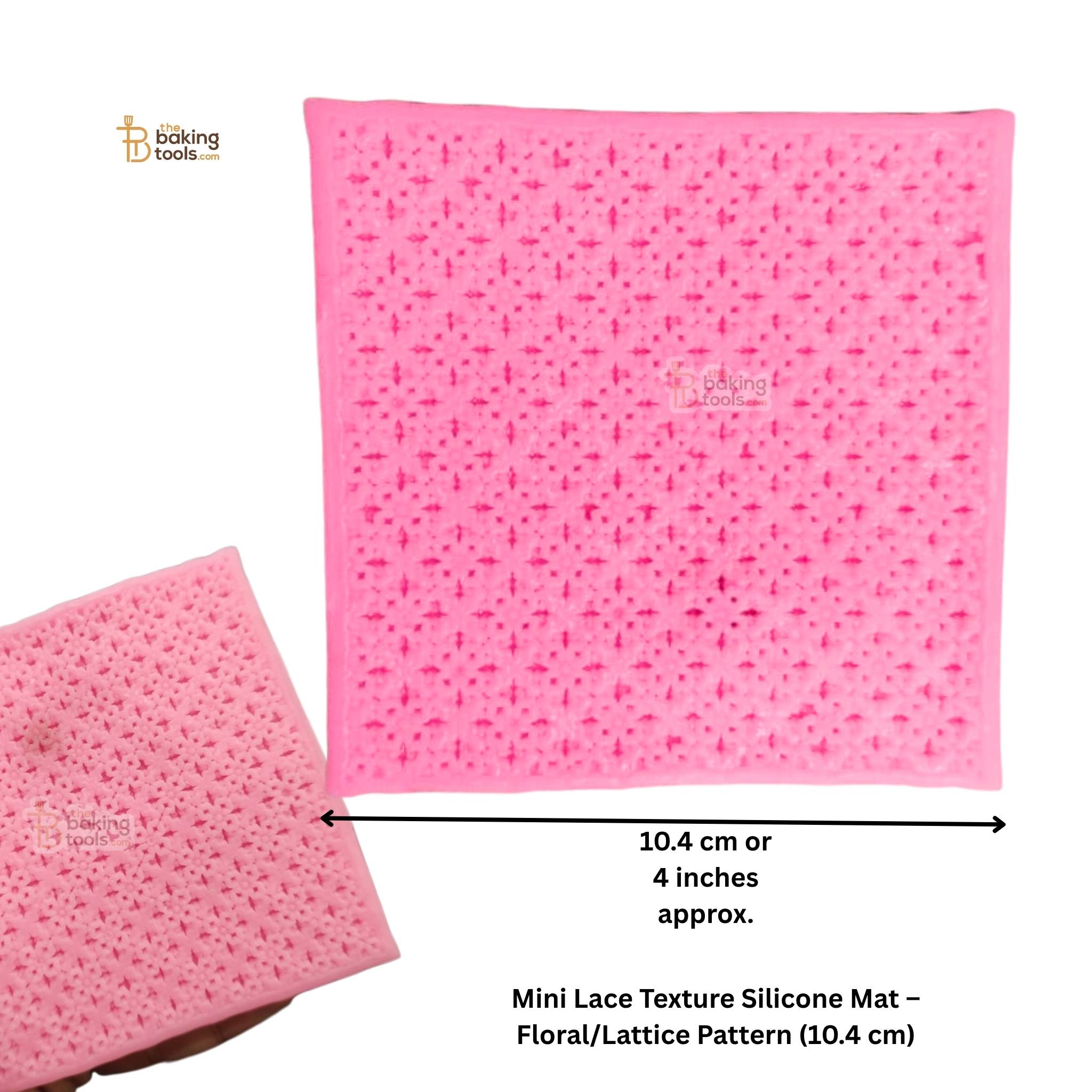 Mini Lace Texture Silicone Mat – Floral/Lattice Pattern (10.4 cm)