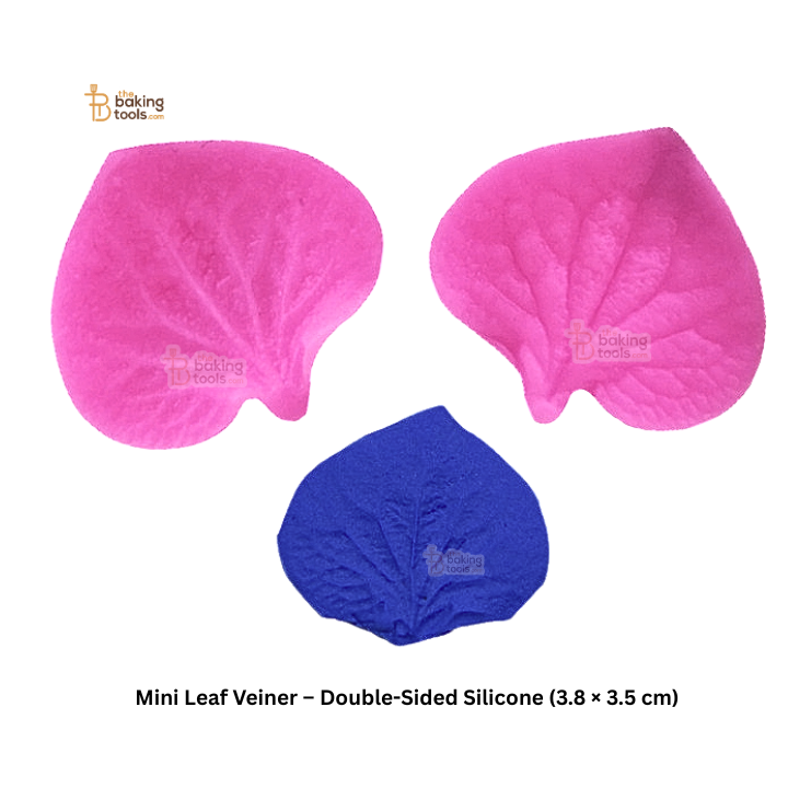 Mini Leaf Veiner – Double-Sided Silicone (3.8 × 3.5 cm) | #802