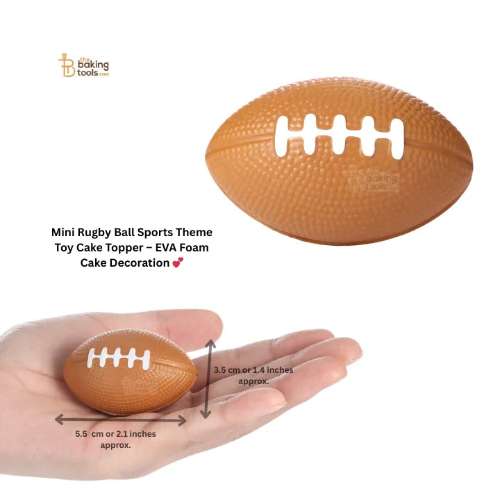 Mini Rugby Ball Sports Theme Toy Cake Topper – EVA Foam Cake Decoration