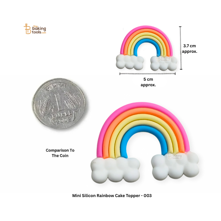 Mini Silicon Rainbow Cake Topper - 003