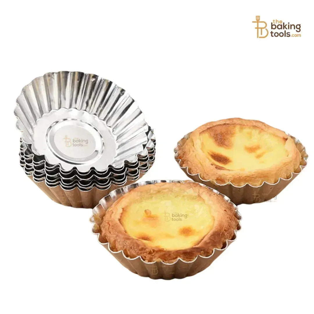 Mini Aluminum Tart Mould Cups – Set of 10 | Easy to Clean & Reusable - thebakingtools.com