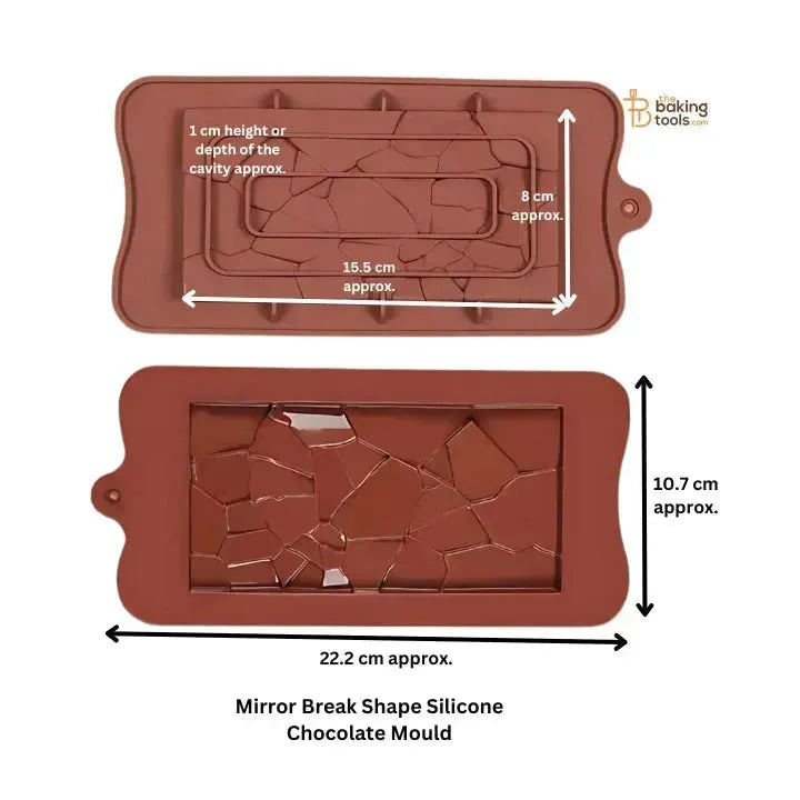 Mirror Break Shape Silicone Chocolate Mould - thebakingtools.com