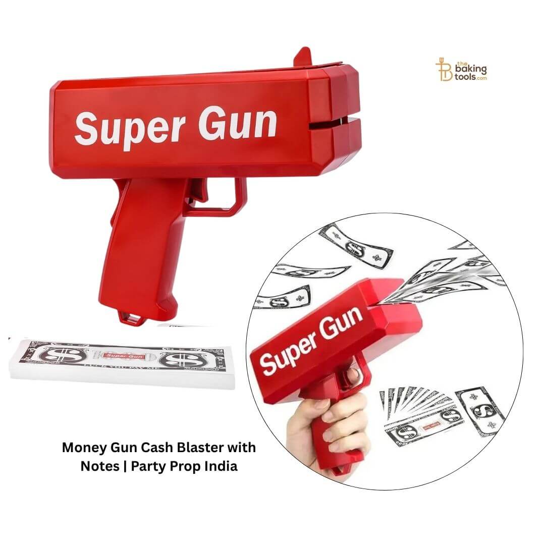 Money Gun Cash Blaster with Notes | Party Prop India