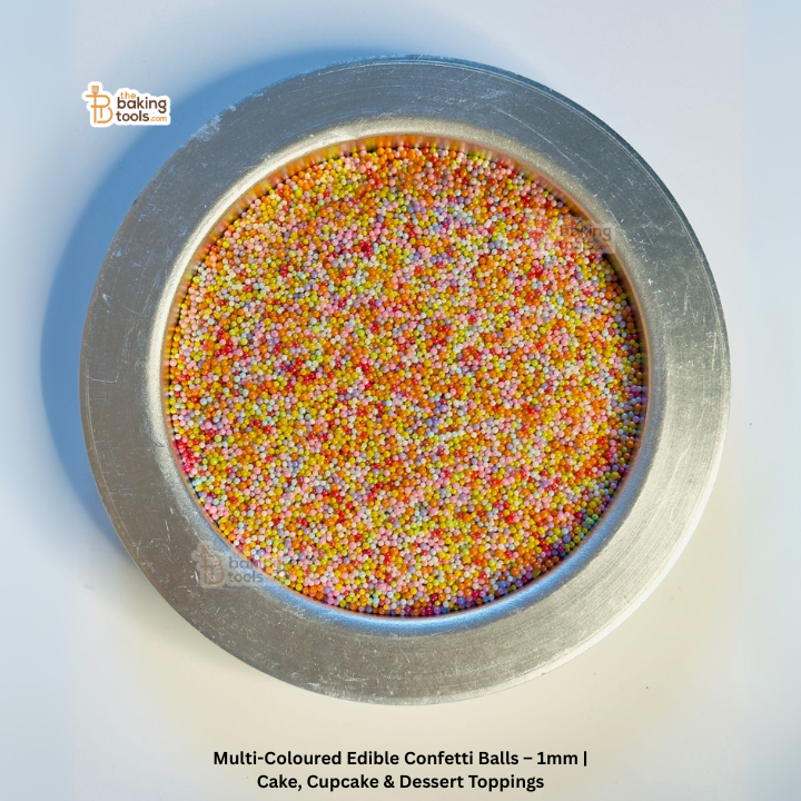 Multi-Coloured Edible Confetti Balls – 1mm | Cake, Cupcake & Dessert Toppings