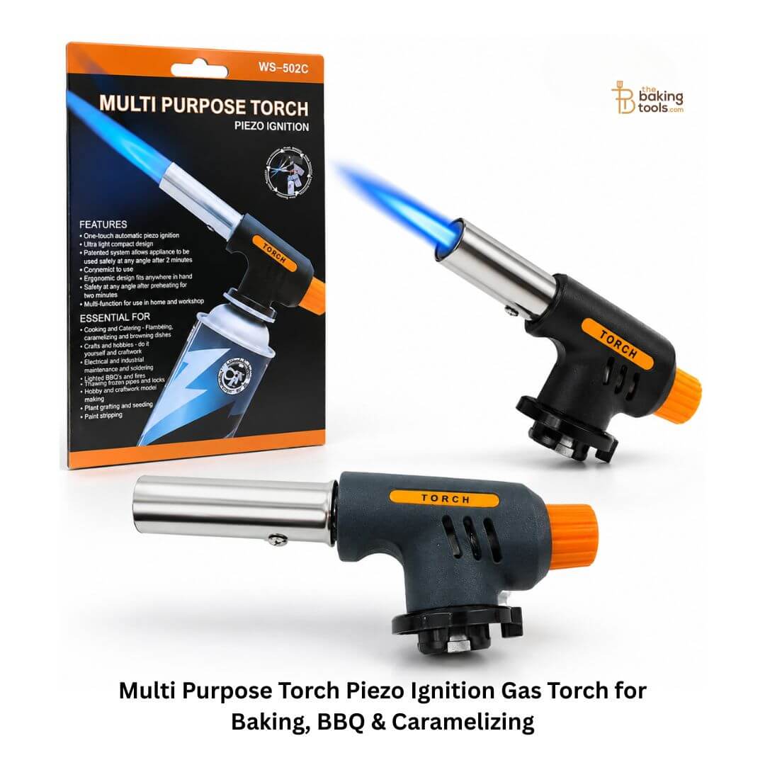 Multi Purpose Torch Piezo Ignition Gas Torch for Baking, BBQ & Caramelizing