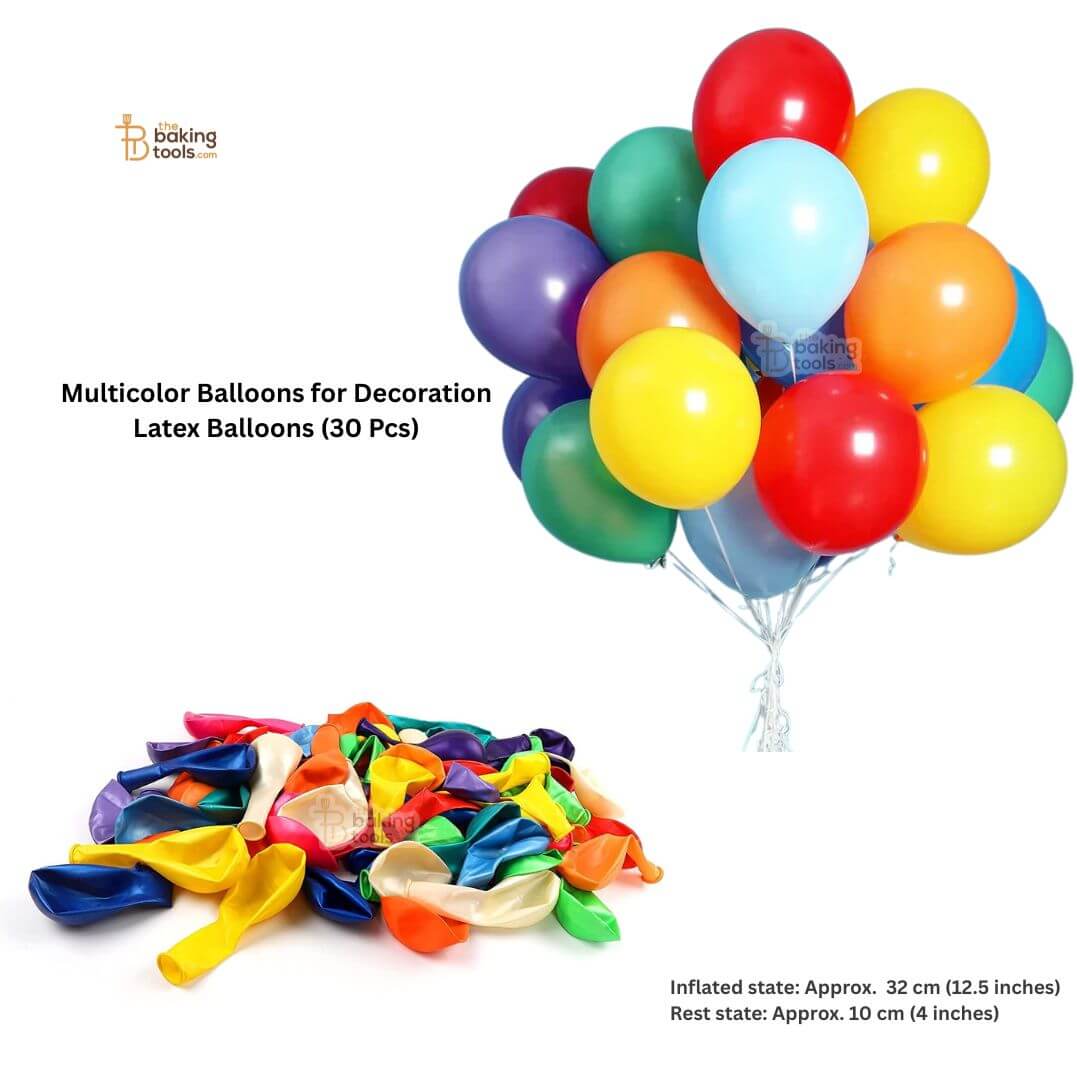 30-Piece Multicolor Birthday Balloon Decoration