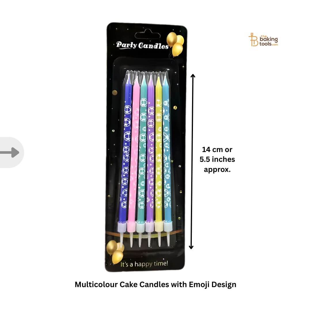 Multicolour Cake Candles with Orb Design