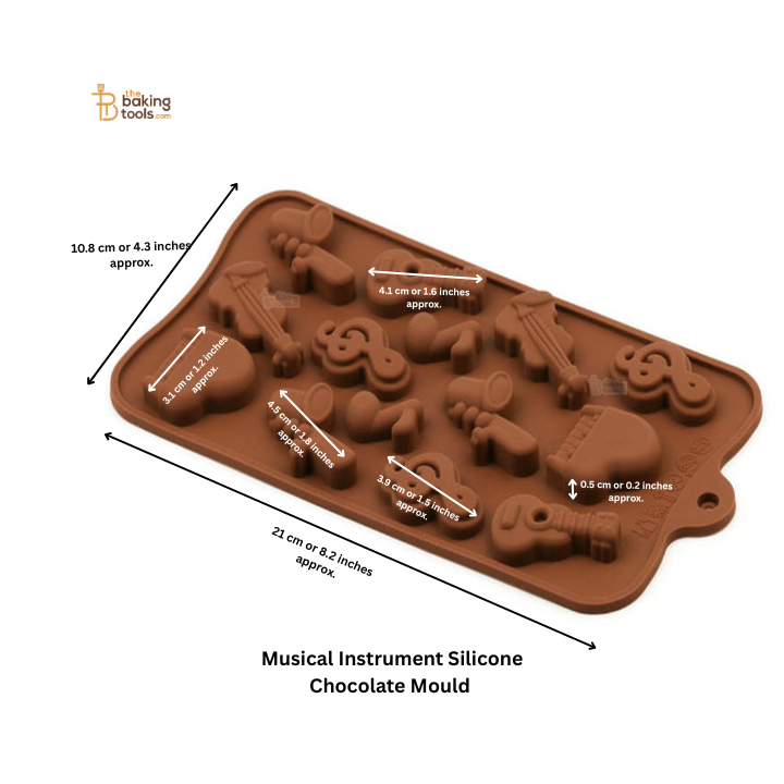 Musical Instrument Silicone Chocolate Mould - 14 Cavity