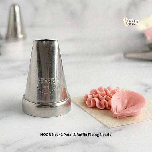 NOOR No. 41 Petal & Ruffle Piping Nozzle _ The Baking Tools