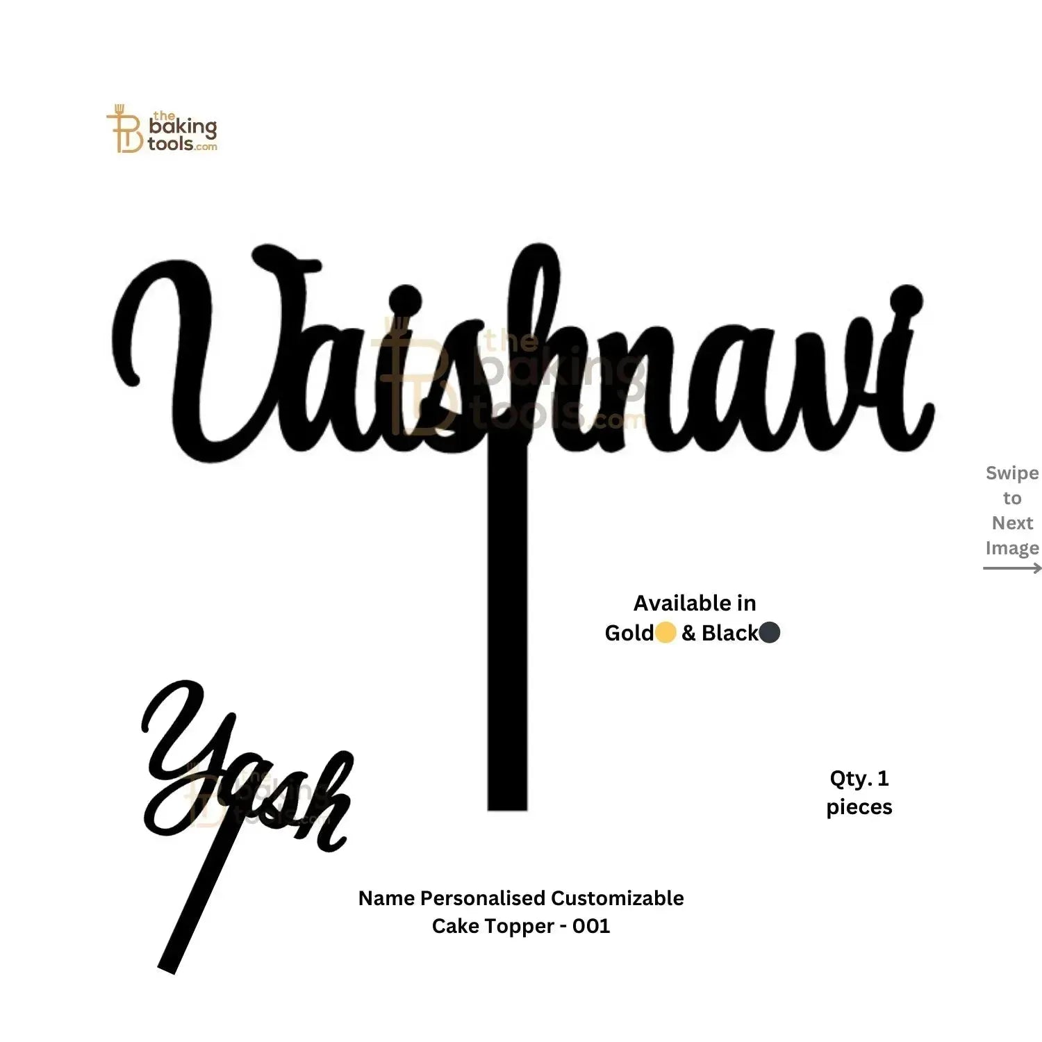 Name Personalised Customizable Cake Topper - 001 - (NO COD) - thebakingtools.com