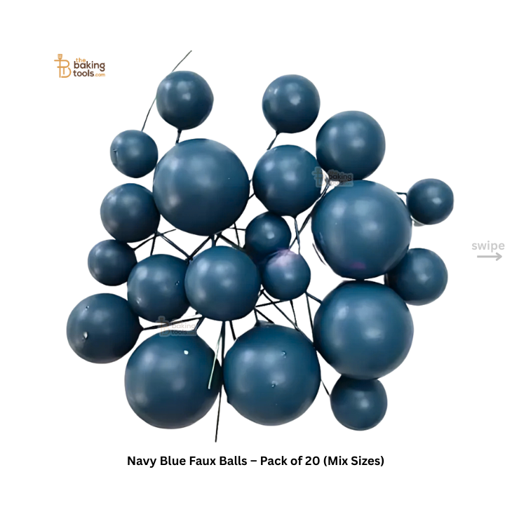 Navy Blue Faux Balls – Pack of 20