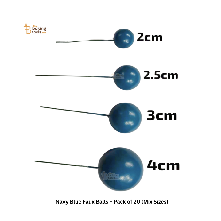 Navy Blue Faux Balls – Pack of 20