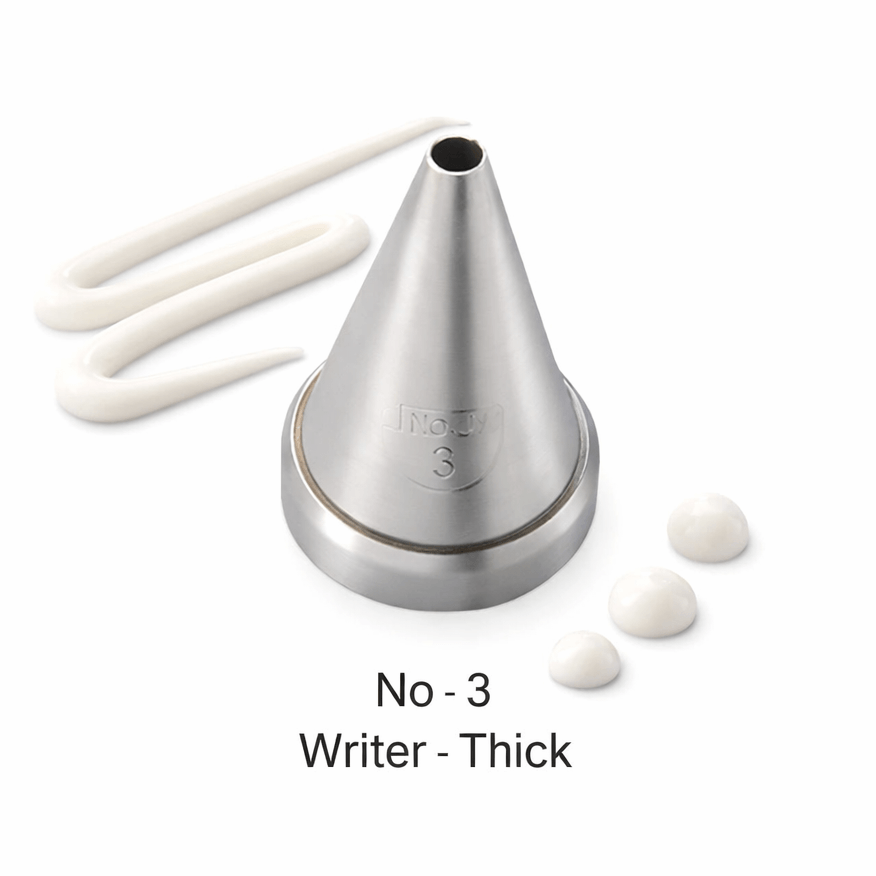 Bold Writing Nozzle No. 3 | Durable Round Tip for Frosting