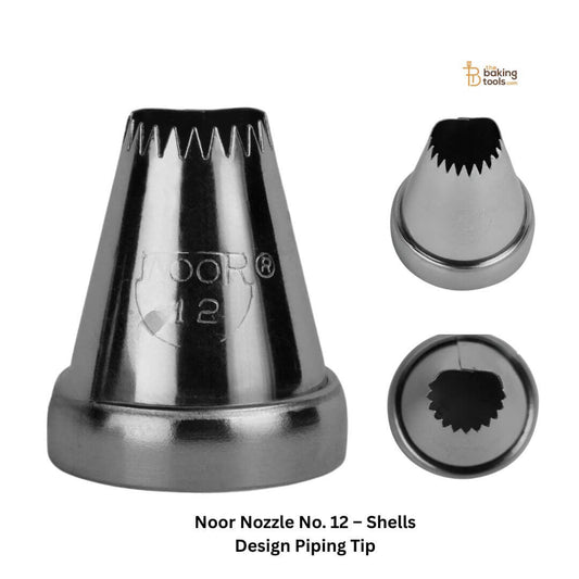 Noor Nozzle No. 12 – Shells Design Piping Tip _ The Baking Tools