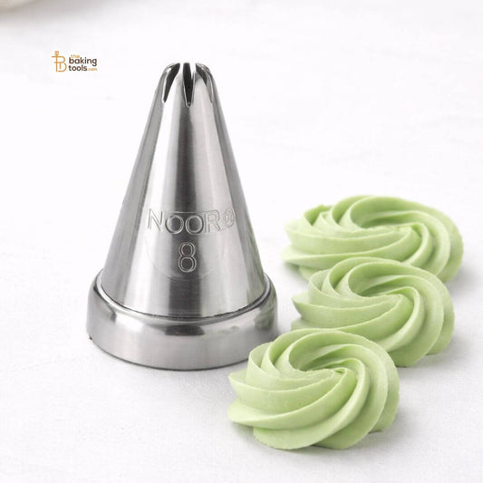 Noor Nozzle No. 8 Round Piping Nozzle _ The Baking Tools