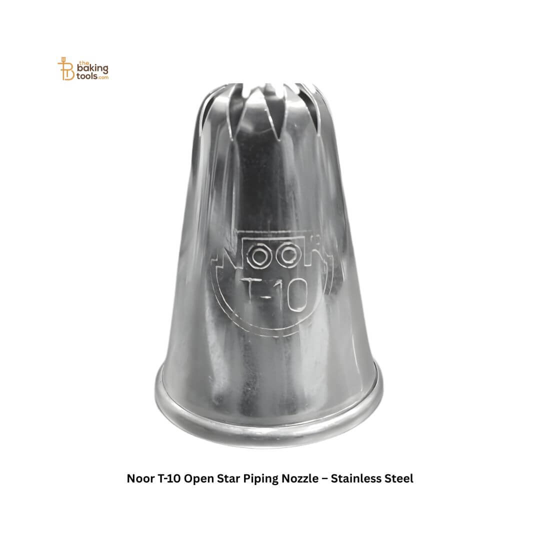 Noor T-10 Open Star Piping Nozzle – Stainless Steel