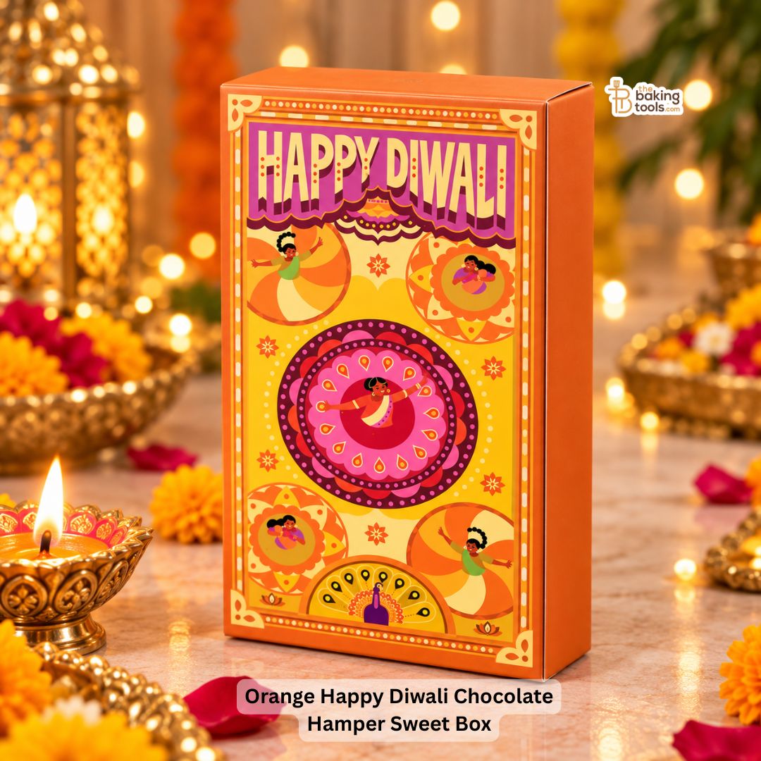 Orange Happy Diwali Chocolate Hamper Sweet Box -  Pack of 10