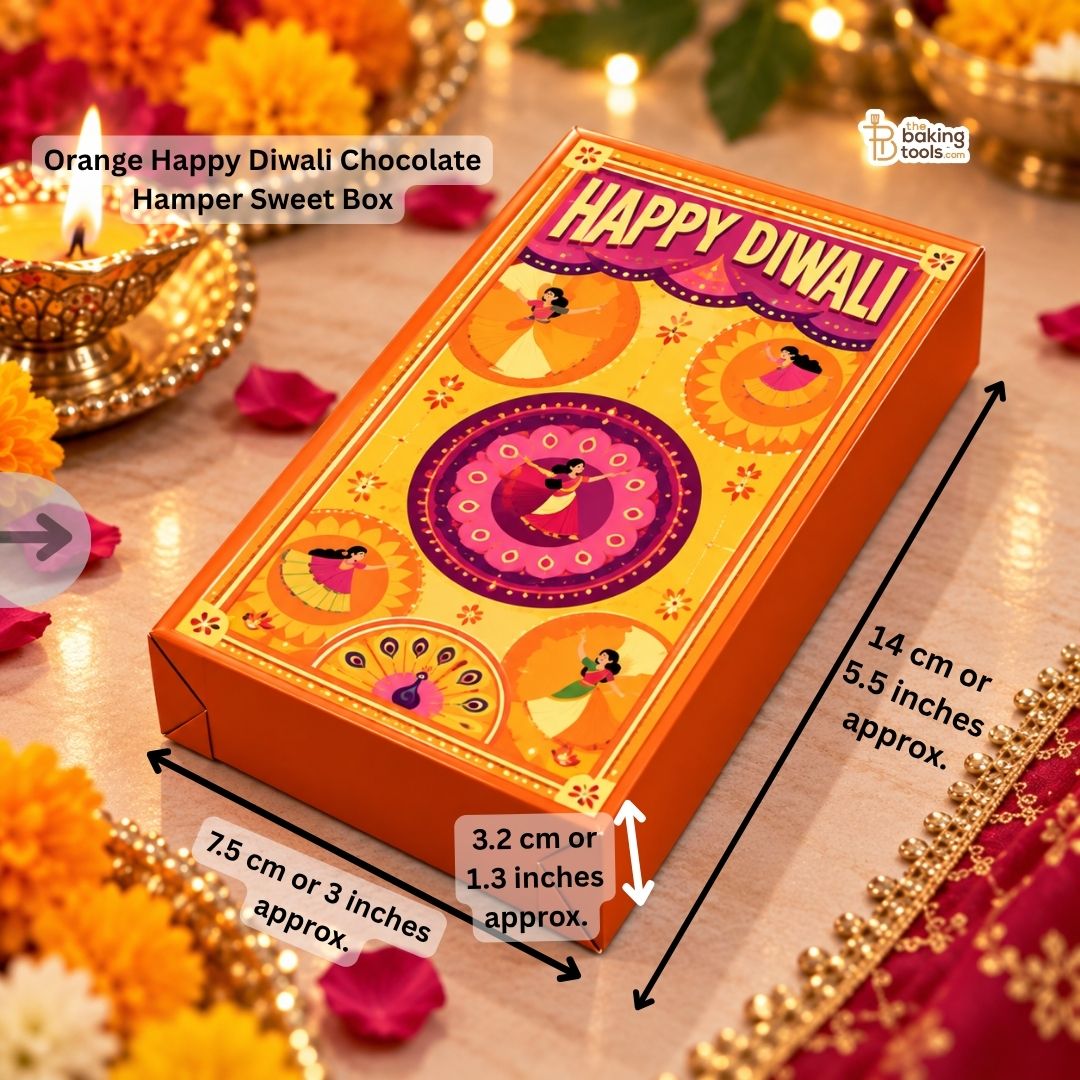 Orange Happy Diwali Chocolate Hamper Sweet Box -  Pack of 10
