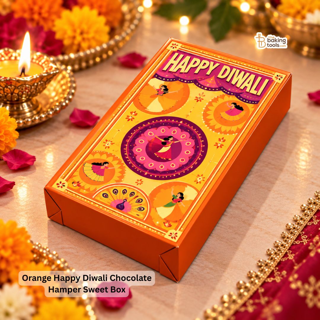 Orange Happy Diwali Chocolate Hamper Sweet Box -  Pack of 10