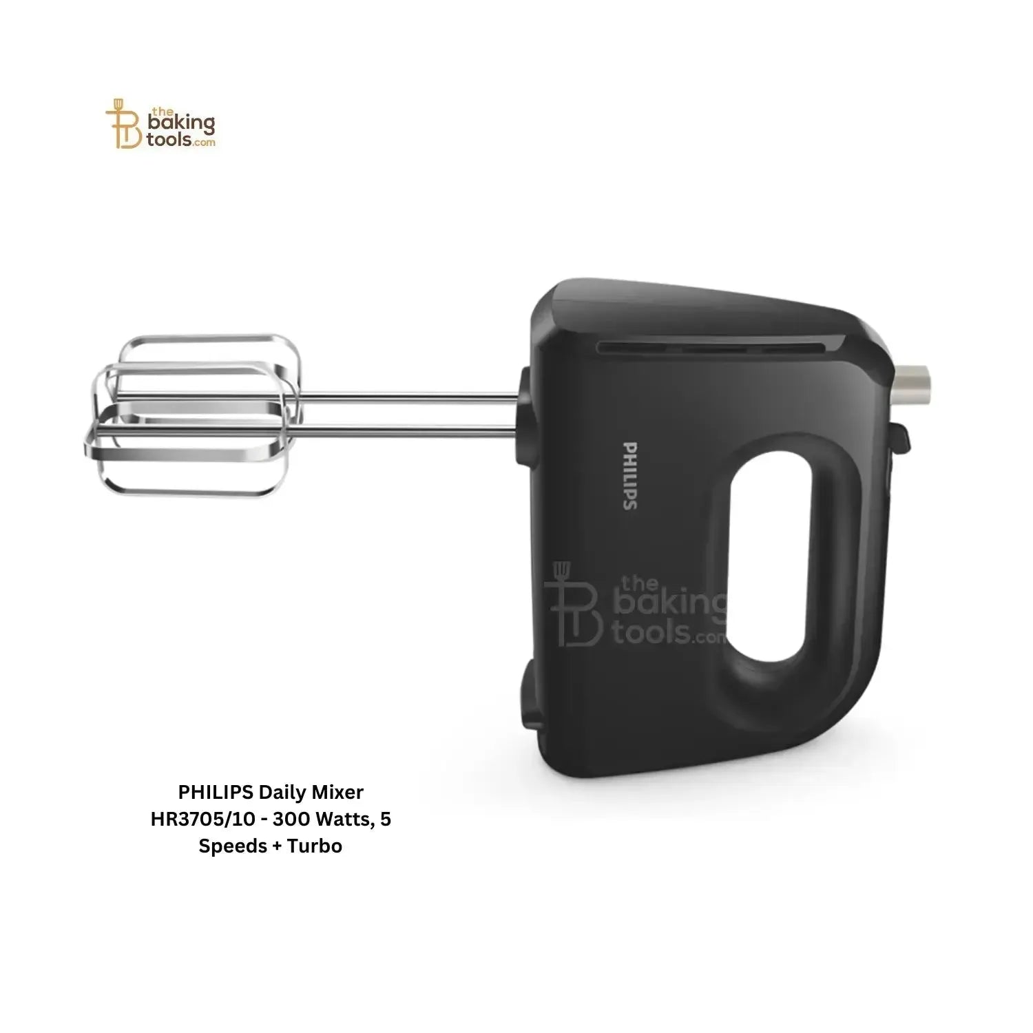PHILIPS Daily Hand Mixer HR3705/10 - 300 Watts, 5 Speeds + Turbo - thebakingtools.com