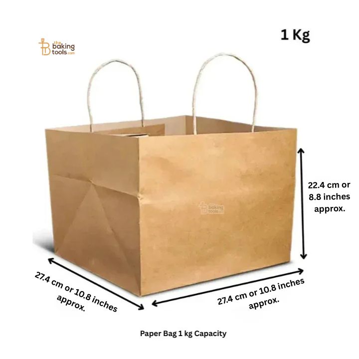 Paper Bag 1 kg Capacity _ with measurement 