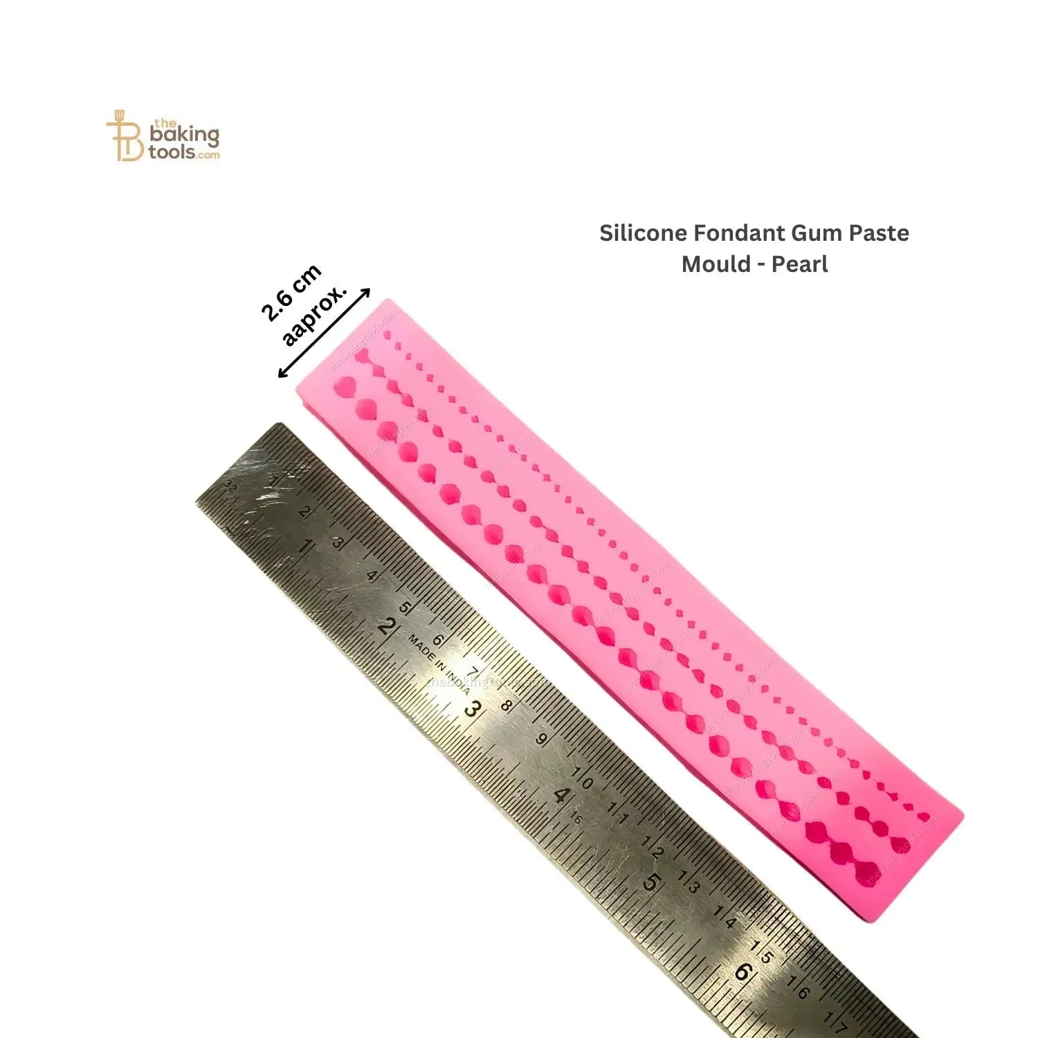Pearl Beads String Chain Border Silicone Fondant Gum Paste Mould - thebakingtools.com