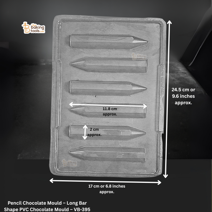 Pencil Chocolate Mould – Long Bar Shape PVC Chocolate Mould – VB-395