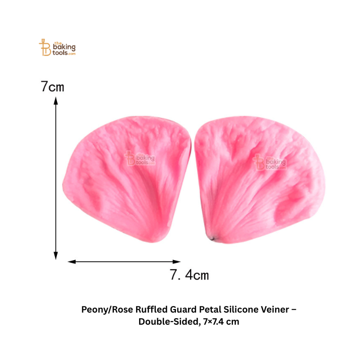 Peony/Rose Ruffled Guard Petal Silicone Veiner – Double-Sided, 7×7.4 cm #782