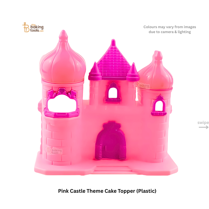 Pink Castle Theme Toy Cake Topper