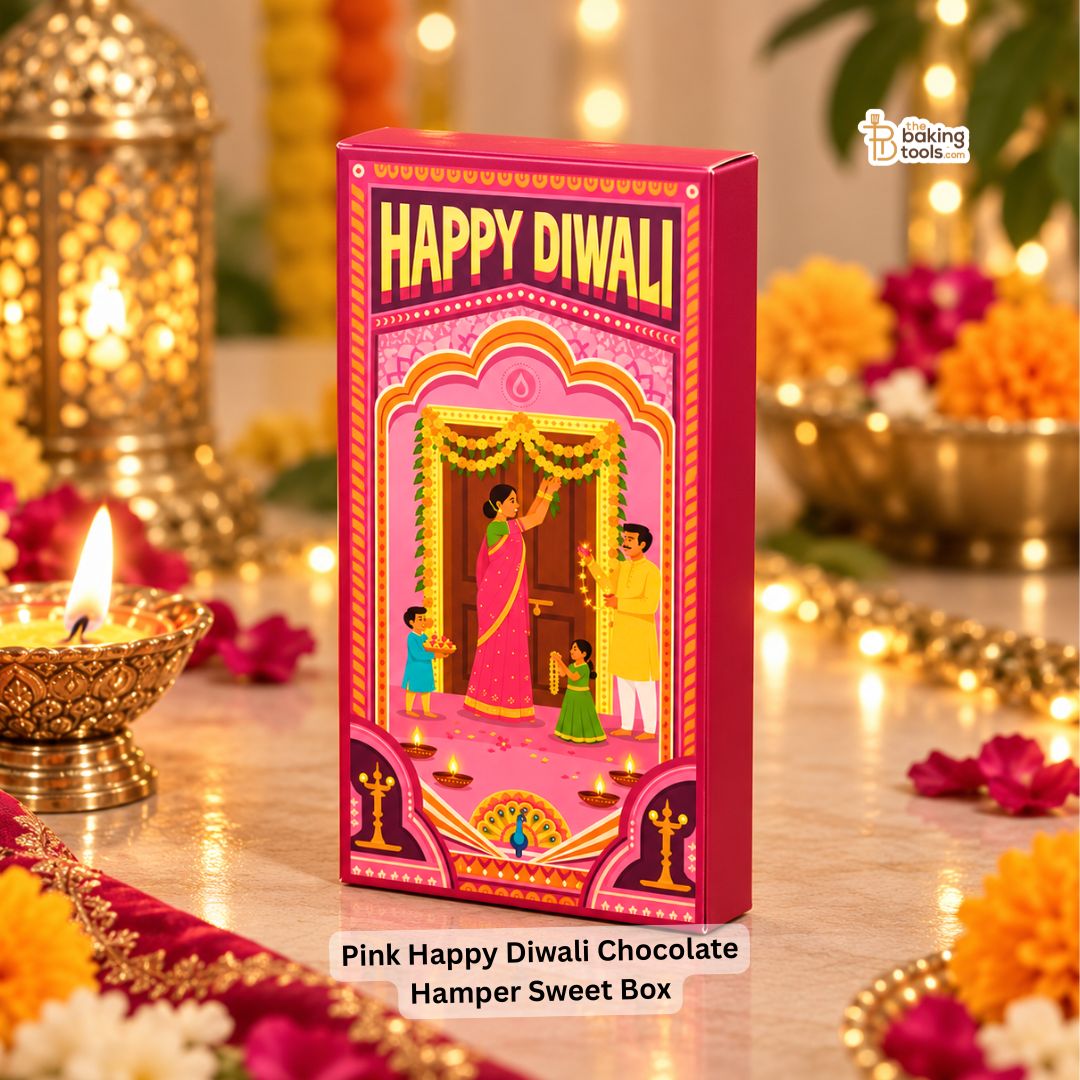 Pink Happy Diwali Chocolate Hamper Sweet Box -  Pack of 10