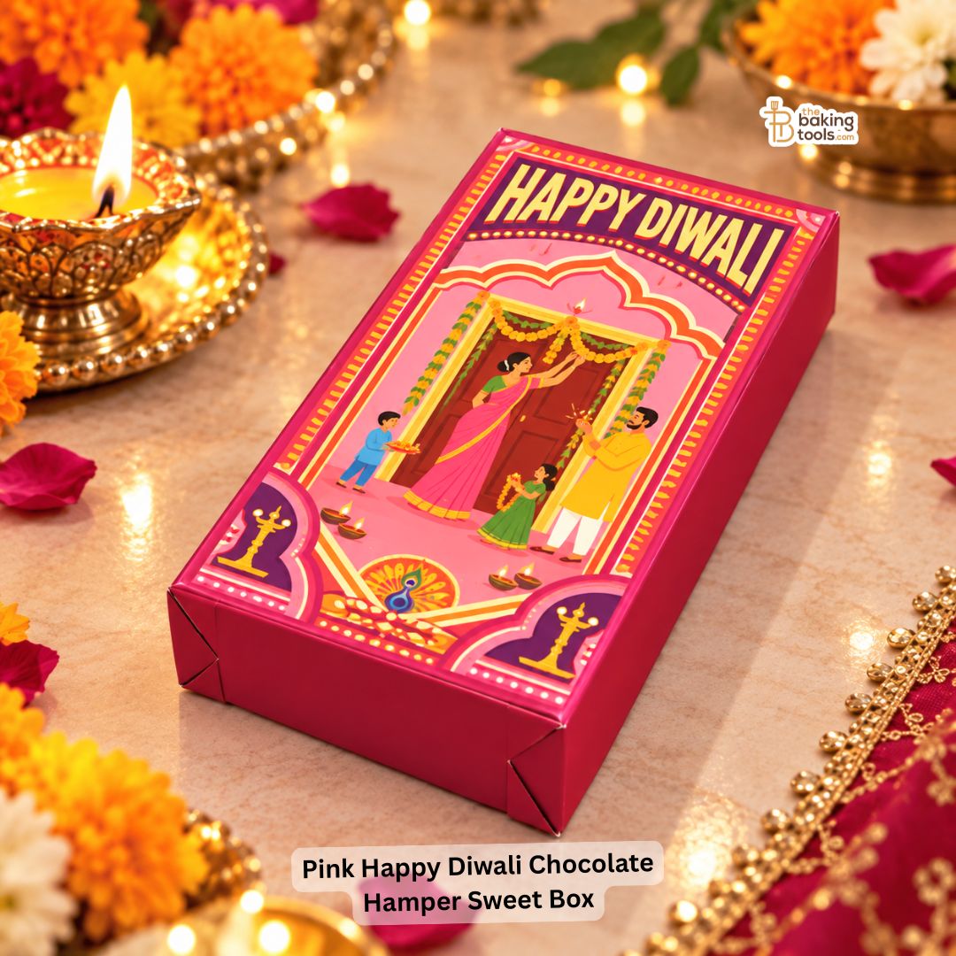 Pink Happy Diwali Chocolate Hamper Sweet Box -  Pack of 10