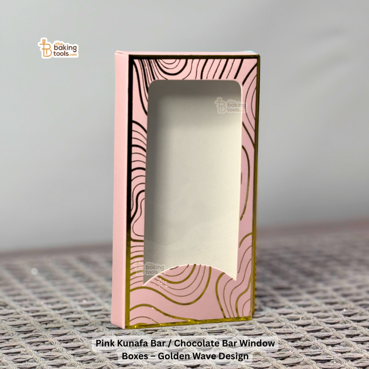 Pink Kunafa Bar / Chocolate Bar Window Box – Golden Wave Design